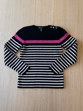 LRL Striped Sweater Top